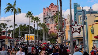 New Years Holiday 2022 Crowds at Disneys Hollywood Studios in 4K  Walt Disney World Florida [upl. by Amalea]