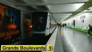 Grands Boulevards  Ligne 9  Métro de Paris  RATP MF01 [upl. by Giuditta775]