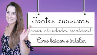 LETRAS LINDAS FONTES CURSIVAS para TRABALHOS e ATIVIDADES ESCOLARES [upl. by Ruperto698]