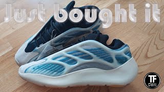 I just bought a Adidas Yeezy Boost 700 v3 Kyanite  Quick Review Plus On Feet  Filmed by Galaxy A52 [upl. by Alleinnad912]