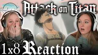 WHAT IS GOING ON  ATTACK ON TITAN  Reaction 1X8 [upl. by Wash]