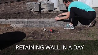 How to Build a Small Retaining Wall in One Day by Yourself  Cheap Basic Retaining Wall [upl. by Munniks]