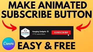 How to Make Animated Subscribe Button for YouTube Videos  Easy No Green Screen [upl. by Pettit]