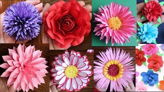 10 Simple and Beautiful Paper Flowers  Paper Craft  DIY Flowers  Home Decor [upl. by Forsyth769]