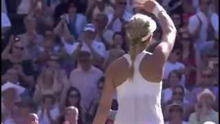 Match point Eugenie Bouchard into Wimbledon 2014 final [upl. by Geller]