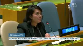 Silvany Austin Indonesia’s Representative Diplomat at the UN General Assembly [upl. by Tran]