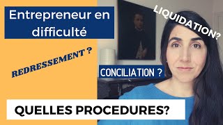 Entreprises en difficultés quelle procédure pour vous [upl. by Key]