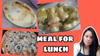 HOW TO MAKE PIZZAMACARONI BECHAMELamp CHICKEN STUFFED VEGETABLES  FOR LUNCH  MARIA KUSINERA [upl. by Manwell]