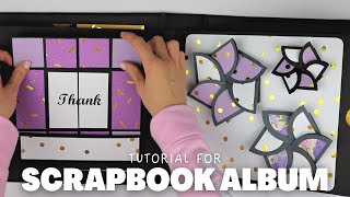 Large Scrapbook Album Tutorial  Scrapbook Ideas [upl. by Eiralih]