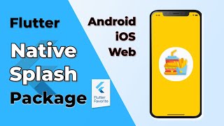 Create Real Flutter Splash Screen  Flutter Native Splash Package  Android iOS Web [upl. by Hobie]