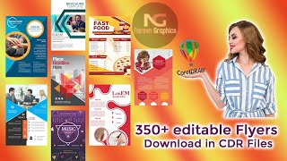 350 editable Flyers Download in CDR Files  Noreen Graphics [upl. by Sisson841]