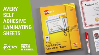 How to Laminate at Home or Work with Avery Adhesive Laminating Sheets [upl. by Jasmin]