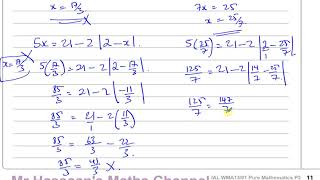 WMA13 IAL Edexcel P3 JuneOct 2020 Q4 Modulus Function Transformations [upl. by Angi150]