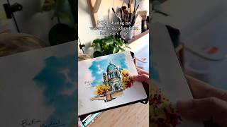 A quick sketchbook flip through sketchbook watercolorart urbansketching [upl. by Asiek]