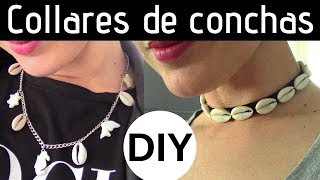 DIY cómo hacer los COLLARES de CONCHITAS de moda shell necklace diy  tendencias 2019😍😎 [upl. by Ardnat]