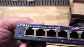 Netgear Prosafe GS108 Unbox and Install [upl. by Arhsub470]