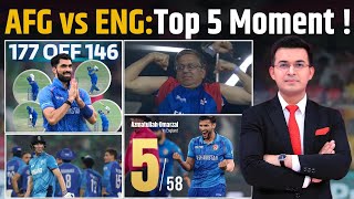 From Omarzais Fifer to Ibrahim Zadrans Record Breaking Innings  Top 5 Moments from AFG vs ENG [upl. by Itak]