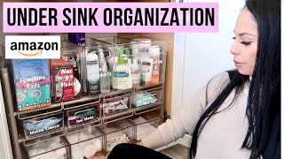 HOW TO ORGANIZE UNDER BATHROOM SINK l ABIGAIL SALGADO [upl. by Siusan]