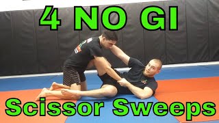 Four Ways to No Gi Scissor Sweep [upl. by Eniluqcaj]