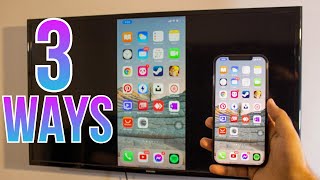 3 Ways to Screen Mirror iPhone to Samsung TV No Apple TV Required  iPhone to Normal TV 2021 [upl. by Kaspar687]