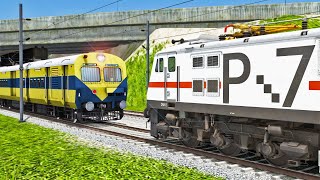 Locomotive Failed of MEMU Train and Rescued by WAP – 7 [upl. by Orvil52]