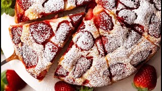 Strawberry Cake  quick and easy [upl. by Bonny797]