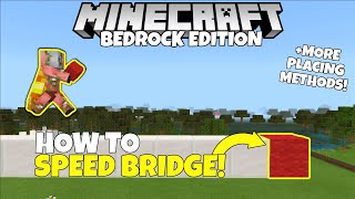 How To Speed Bridge In Minecraft Bedrock Edition Controller [upl. by Manus]