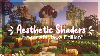 aesthetic minecraft shaders 🌱  JAVA [upl. by Terrijo303]