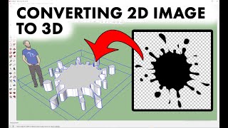 How to converting 2D image to 3D  SketchUp tutorial [upl. by Maisel]