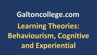 Learning Theories Behaviourism Cognitive and Experiential [upl. by Rimidalb872]