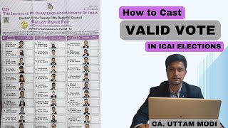 How to Cast A Valid Vote in ICAI ELECTIONS  How many Candidates I Can vote icaielections icai [upl. by Deuno]