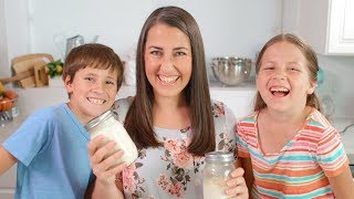 Homemade Mason Jar Butter with The Kids [upl. by Kerad113]