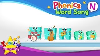 Phonics Word song N  English Songs  Educational video for Kids [upl. by Demmer]