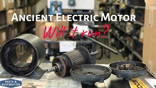 Antique Century Motor Restoration  70 Year Old Electric Repulsion Induction Motor Rescued [upl. by Fabio]