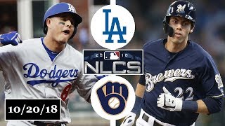 Los Angeles Dodgers vs Milwaukee Brewers Highlights  NLCS Game 7  October 20 2018 [upl. by Barde]