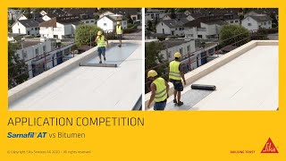 Sarnafil® ATBitumen  Application competition [upl. by Atimad27]