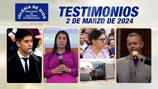 Testimonios 2 de marzo de 2024  Iglesia de Dios Ministerial de Jesucristo Internacional IDMJI [upl. by Annawyt569]