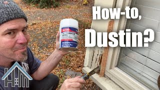 How to rot repair How to use Bondo and Howto DustinBonus [upl. by Dinse159]