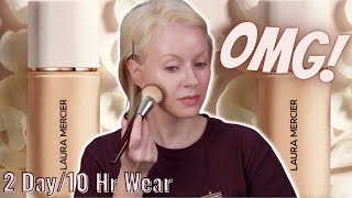 TESTING NEW LAURA MERCIER REAL FLAWLESS WEIGHTLESS FOUNDATION  REVIEW  DUPES [upl. by Leighton]