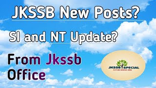 Jkssb New major updates SI and NT [upl. by Ainek]