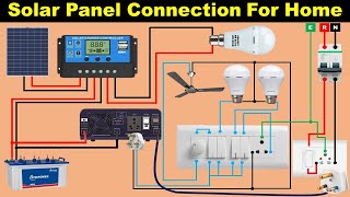 Solar Panel Connection with Inverter and Battery for Home TheElectricalGuy [upl. by Richers791]