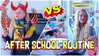 AFTER SCHOOL ROUTINE ENGEL VS TEUFEL  MaVie Noelle Family [upl. by Cinimmod375]