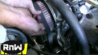 How to Remove and Replace the Timing belt and Water Pump  Mitsubishi 24L SOHC Engine PART 3 [upl. by Hemminger]