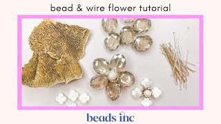 Beaded Blooms A Jewelry Making Tutorial for Bead amp Wire Flowers [upl. by Ardnahs875]