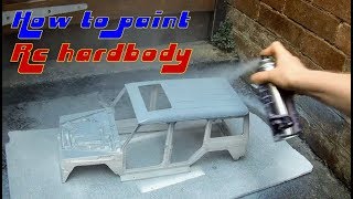 How to paint RC hardbody Part 1 amp spray painting tips [upl. by Ahgem]