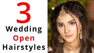 3 Very Beautiful Open Hair Hairstyles  New Hairstyle  Simple Hairstyle [upl. by Aissenav]