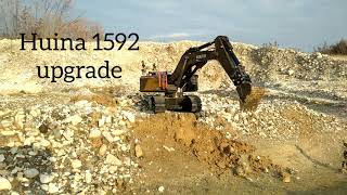 Rc Huina 1592 upgrade excavatorbagger test [upl. by Imena362]