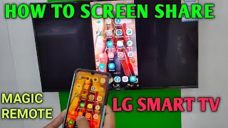 LG TV CONNECT TO PHONE  how to connect screen share on lg smart tv [upl. by Orpheus]