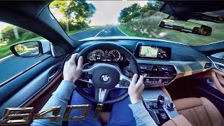 BMW 5 Series G30 M Sport 540i POV Test Drive by AutoTopNL [upl. by Netsud]