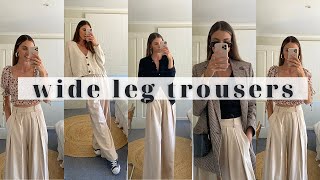 Styling WIDE LEG TROUSERS multiple ways [upl. by Eilram]